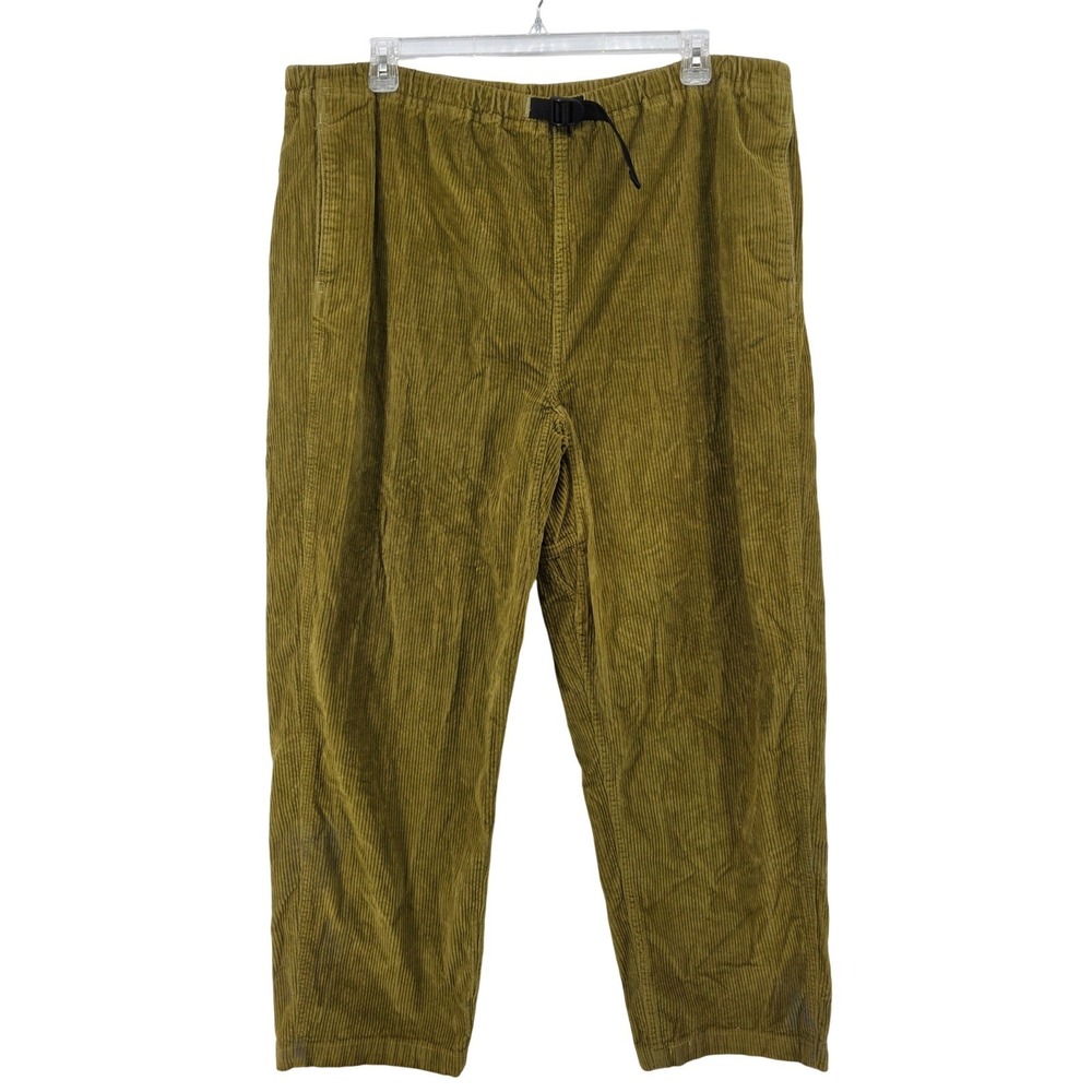 Levi Strauss & Co Mens XXL Corduroy Belted Relaxed Pants Olive A0968-0008